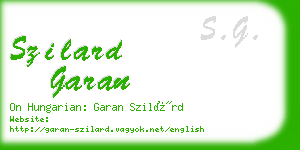 szilard garan business card